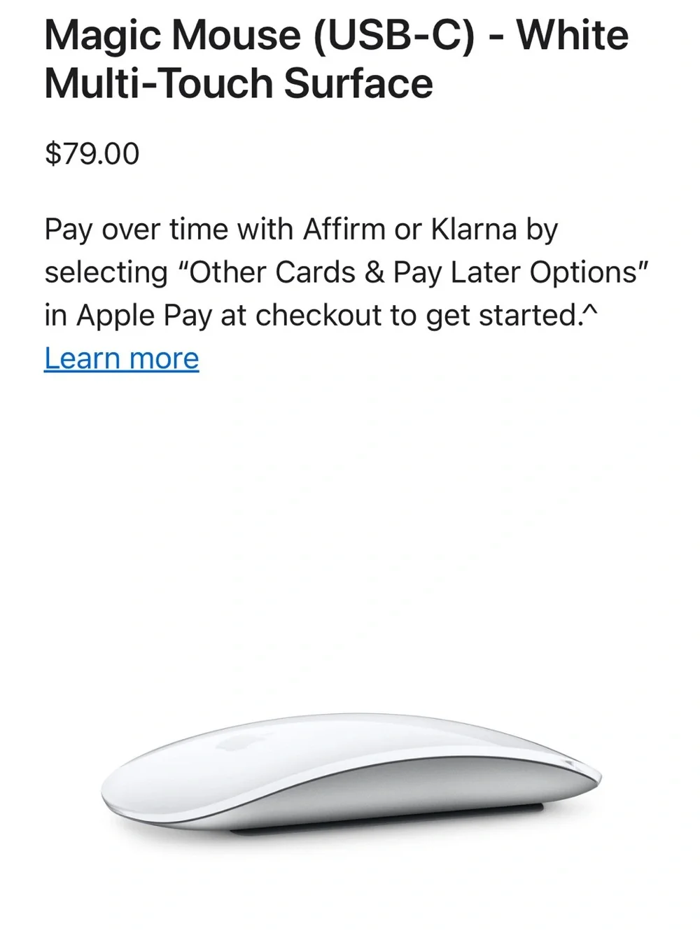 Apple White Magic Mouse — Smooth Multi-Touch Surface
